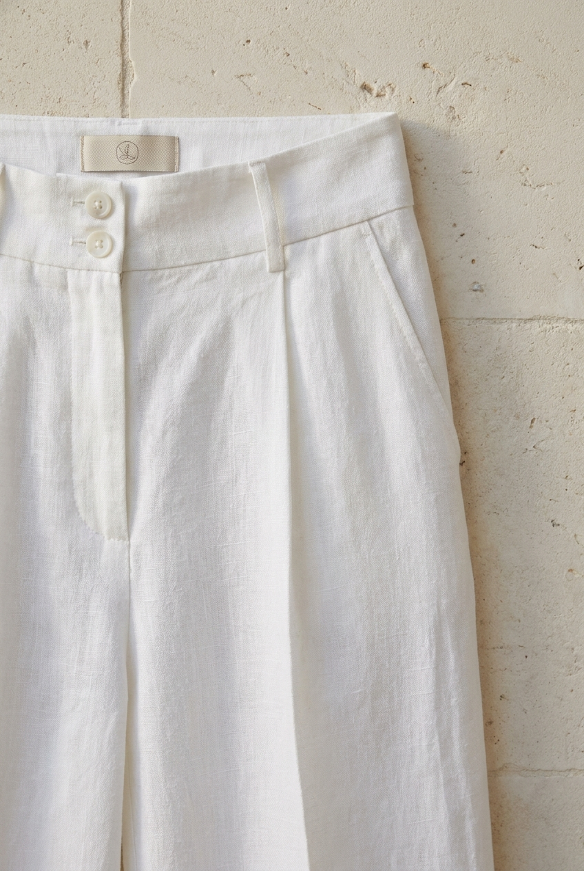 Wide-Leg Linen Trouser